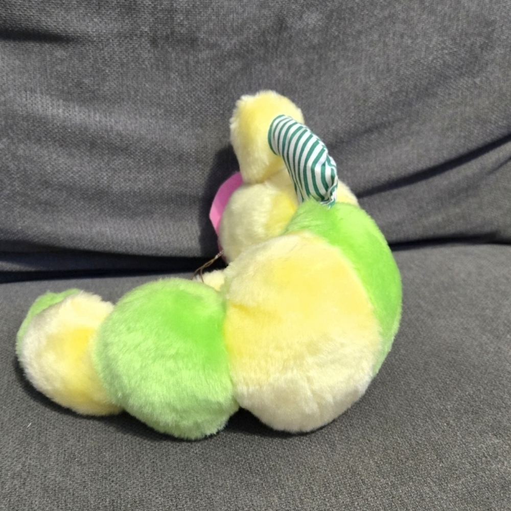 Vintage Inchworm Plush Stuffed Animal 8" Toy Kawaii Made in Taiwan - Picture 4 of 8